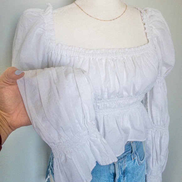Ruffle Square Neck Blouse - Picture 3 of 5
